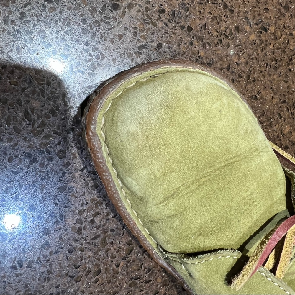 Born Oxford Women's Olive Green Suede Leather derby - Picture 3 of 8